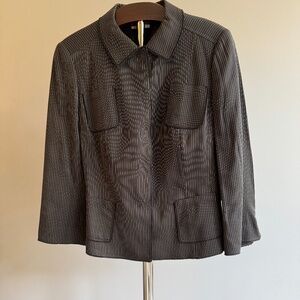 Akris pale black striped blazer